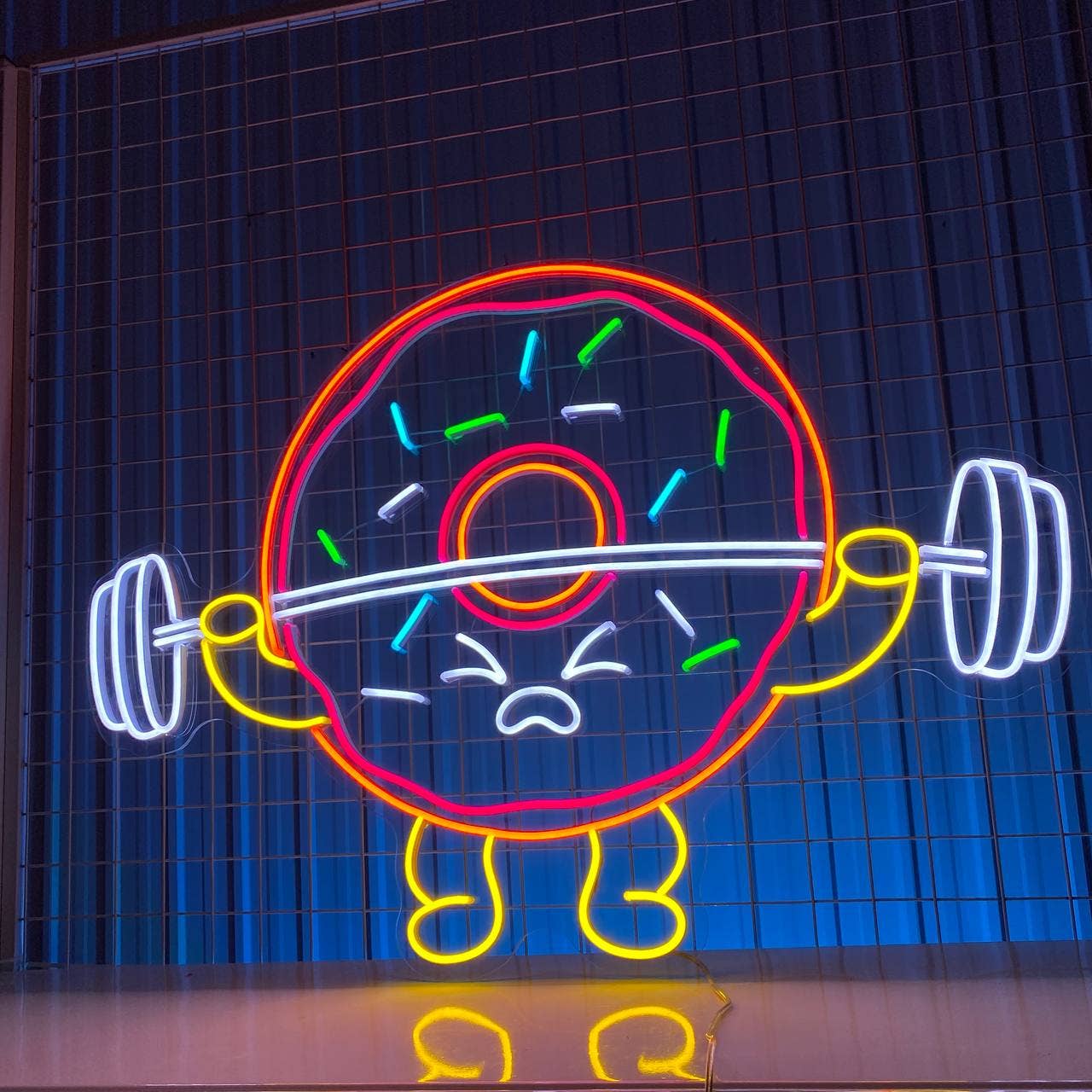 Donut Lift The Weight Neon Sign Bakery Shop Wall Art Decor