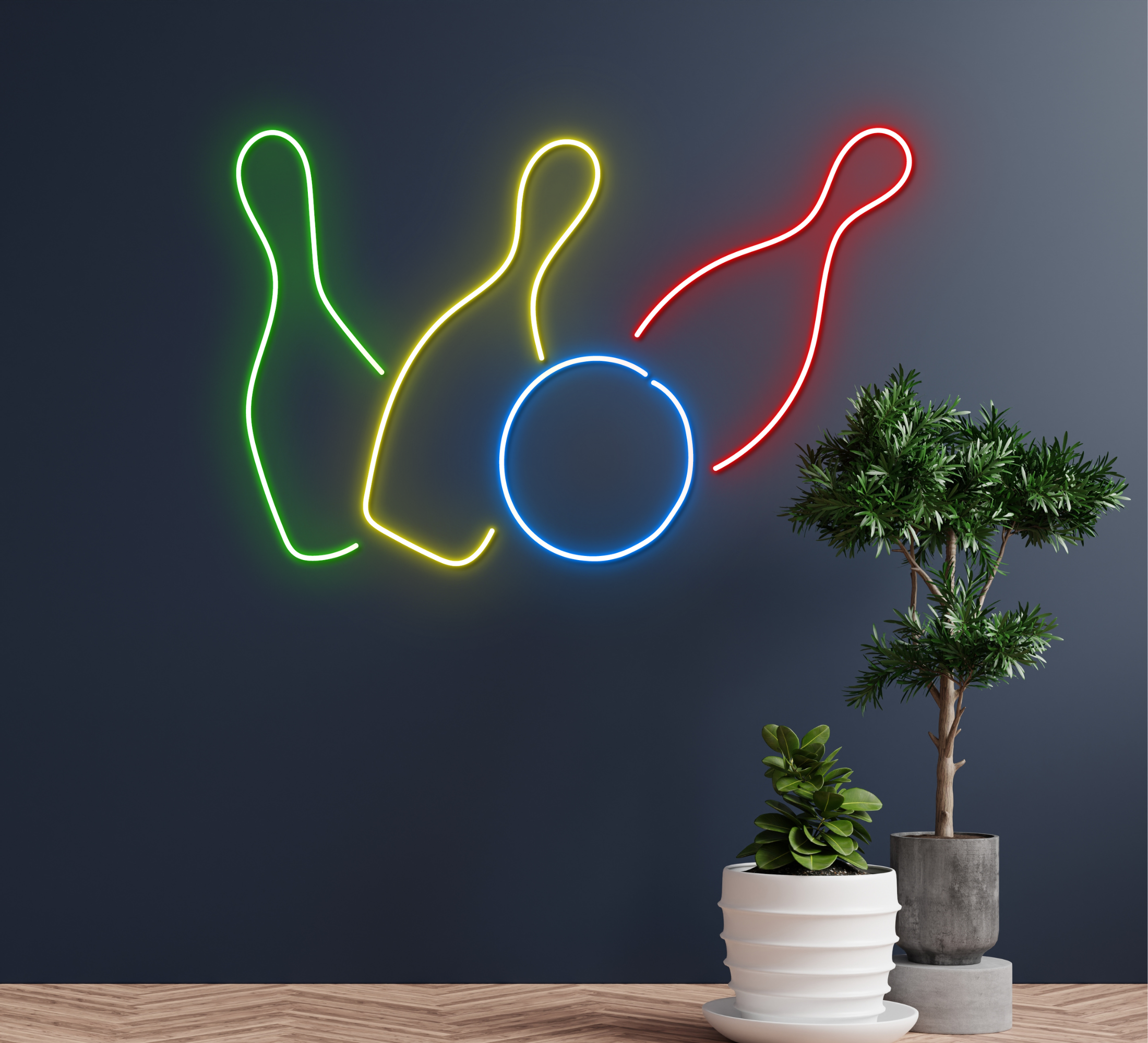 Bowling Neon Sign Game Room Decor