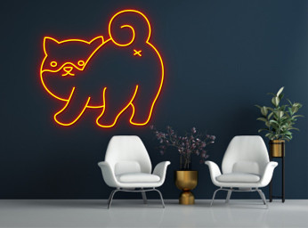 Shiba Inu Butt Dog Neon Sign