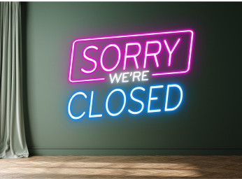 Sorry We Are Close Business Neon Signs