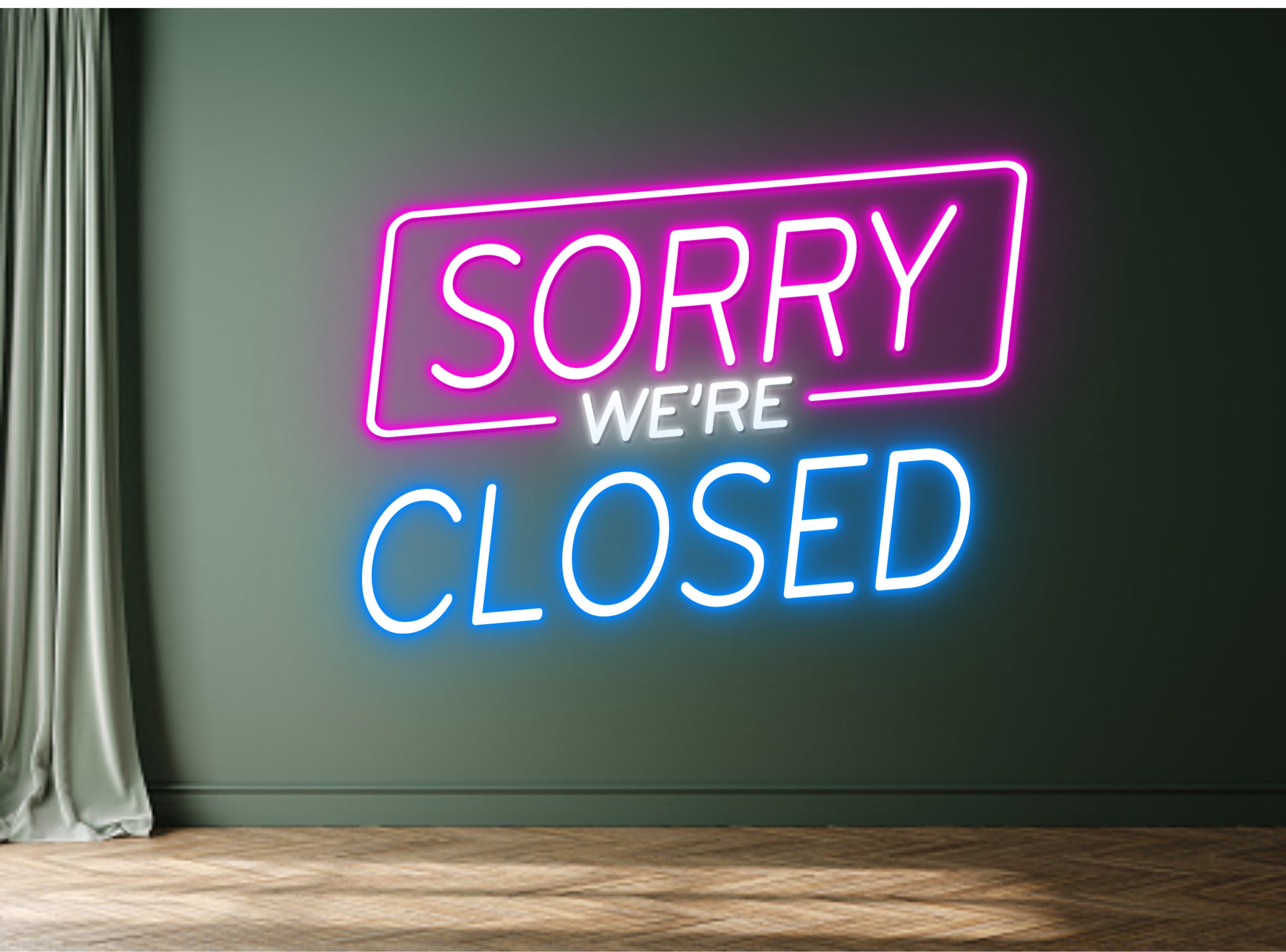 Sorry We Are Close Business Neon Signs