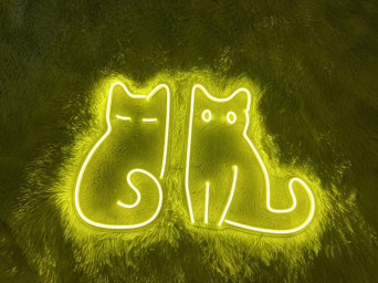 Funny Cats Neon Sign