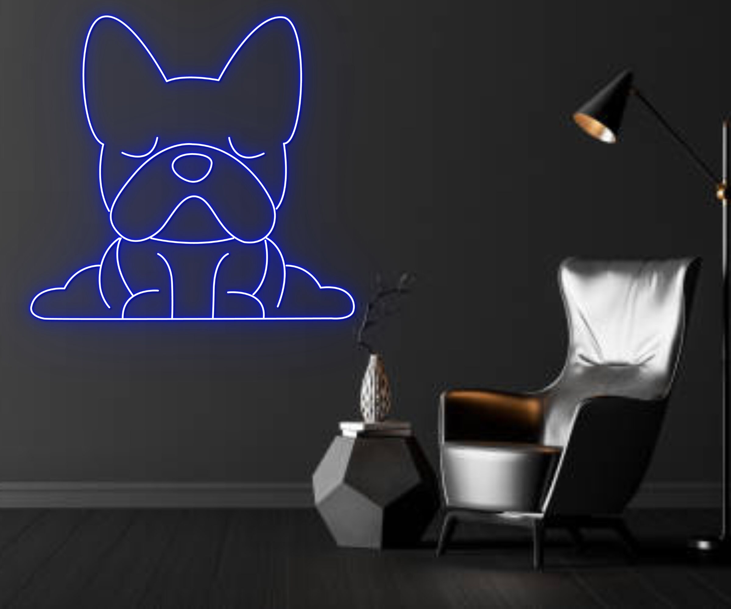 Yoga Pug French Bulldog Neon Sign