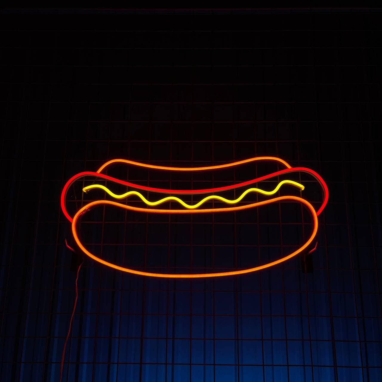 Hotdog Neon Sign Fastfood Hotdog Store Wall Decor Signboard