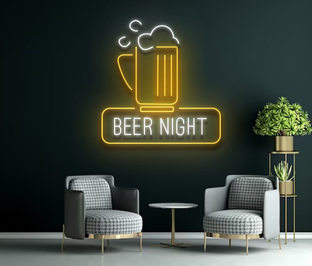 Custom Beer Night Glass Cup Of Beer Neon Sign