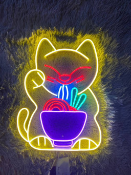 Cat Ramen Neon Signs