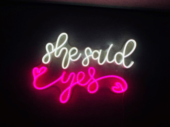 She Said Yes Neon Sign Propose Decor