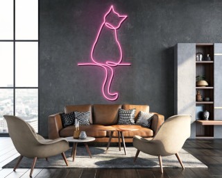 Cat Line Art Neon Sign Decor sign