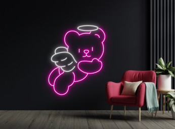 Angel Koala With Wings Neon Sign