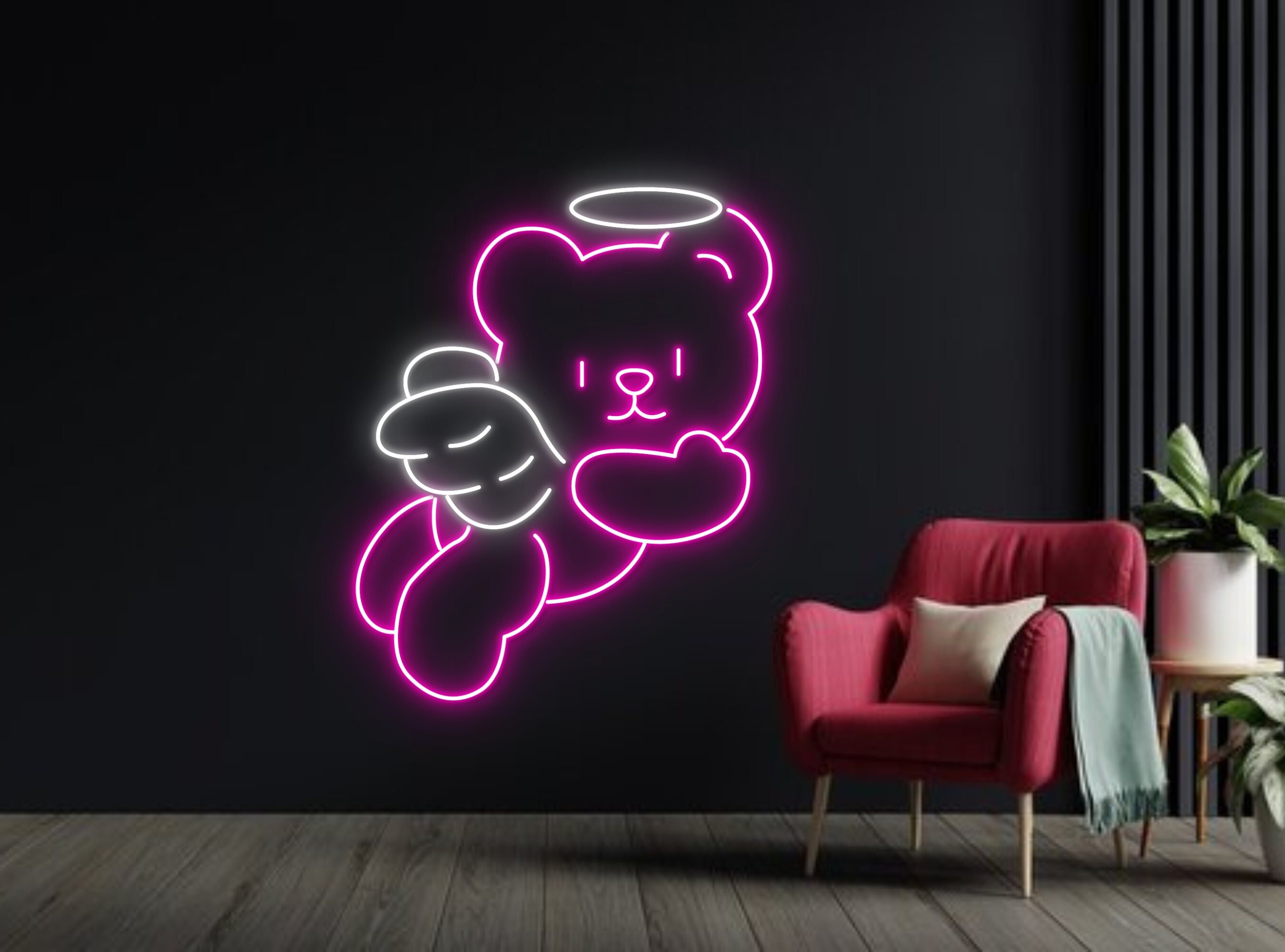 Angel Koala With Wings Neon Sign