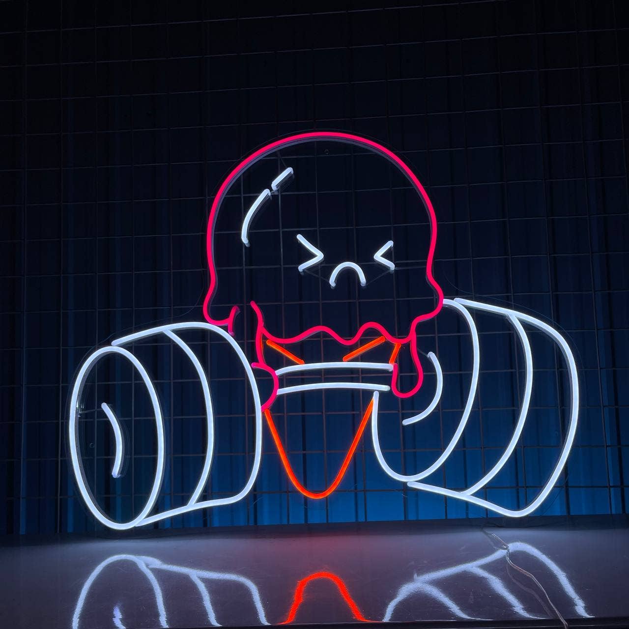 Ice Cream Lift The Weight Neon Sign Ice Cream Store Decor
