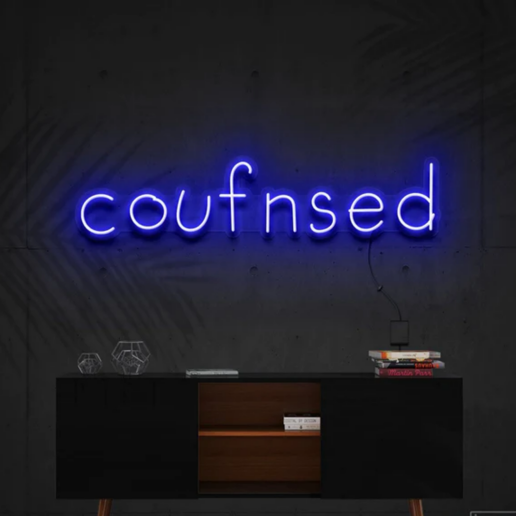 Confused Neon Sign