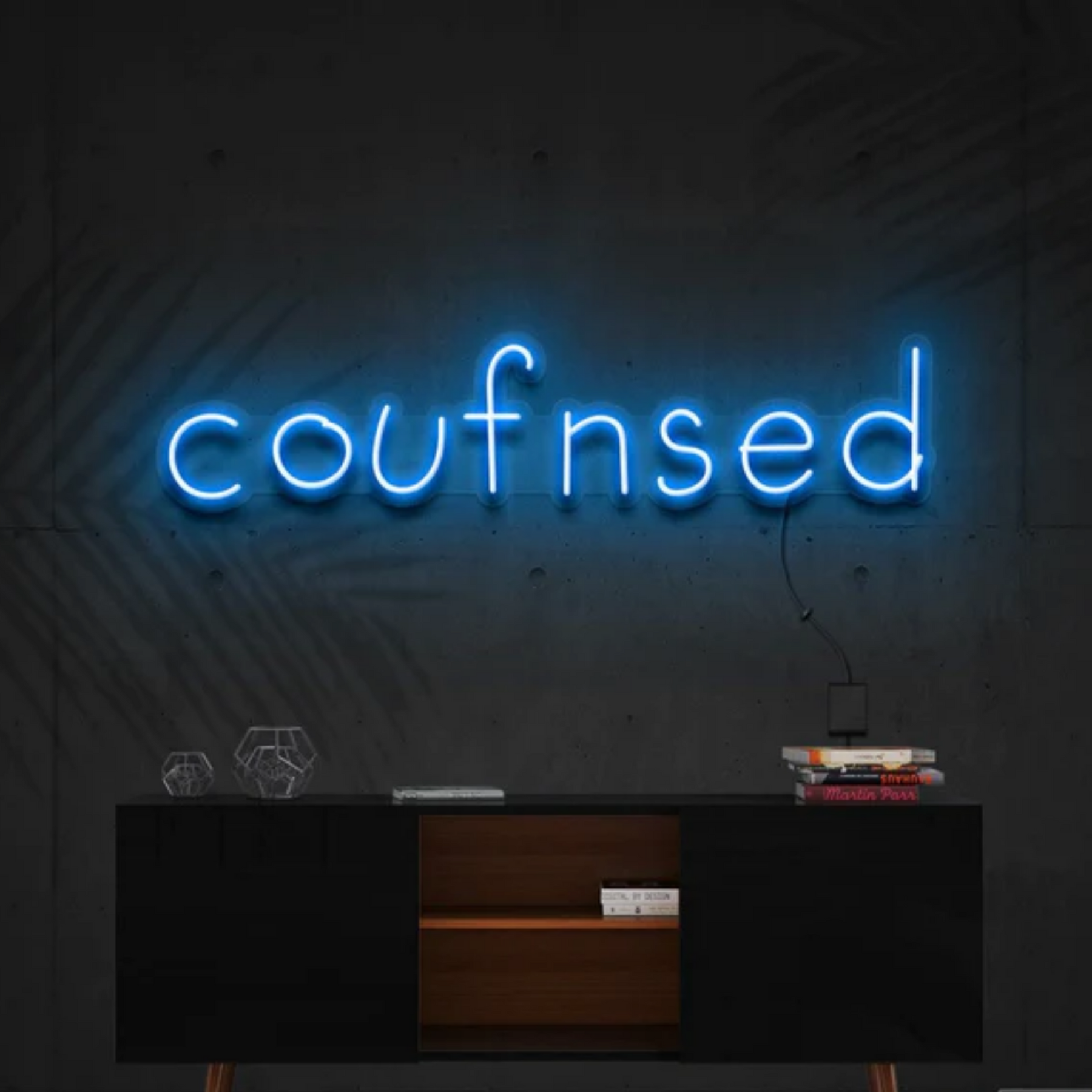 Confused Neon Sign