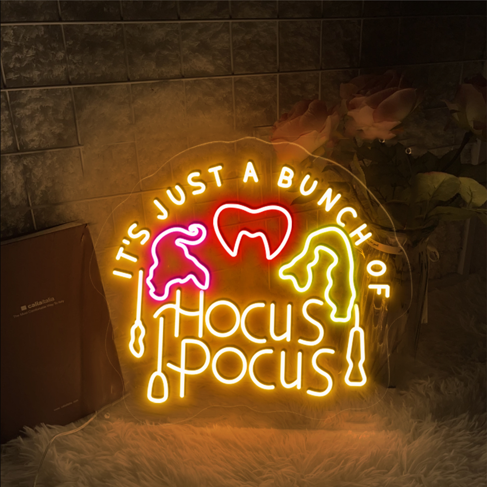 It's Just a Bunch of Hocus Pocus Neon Sign Halloween Decor