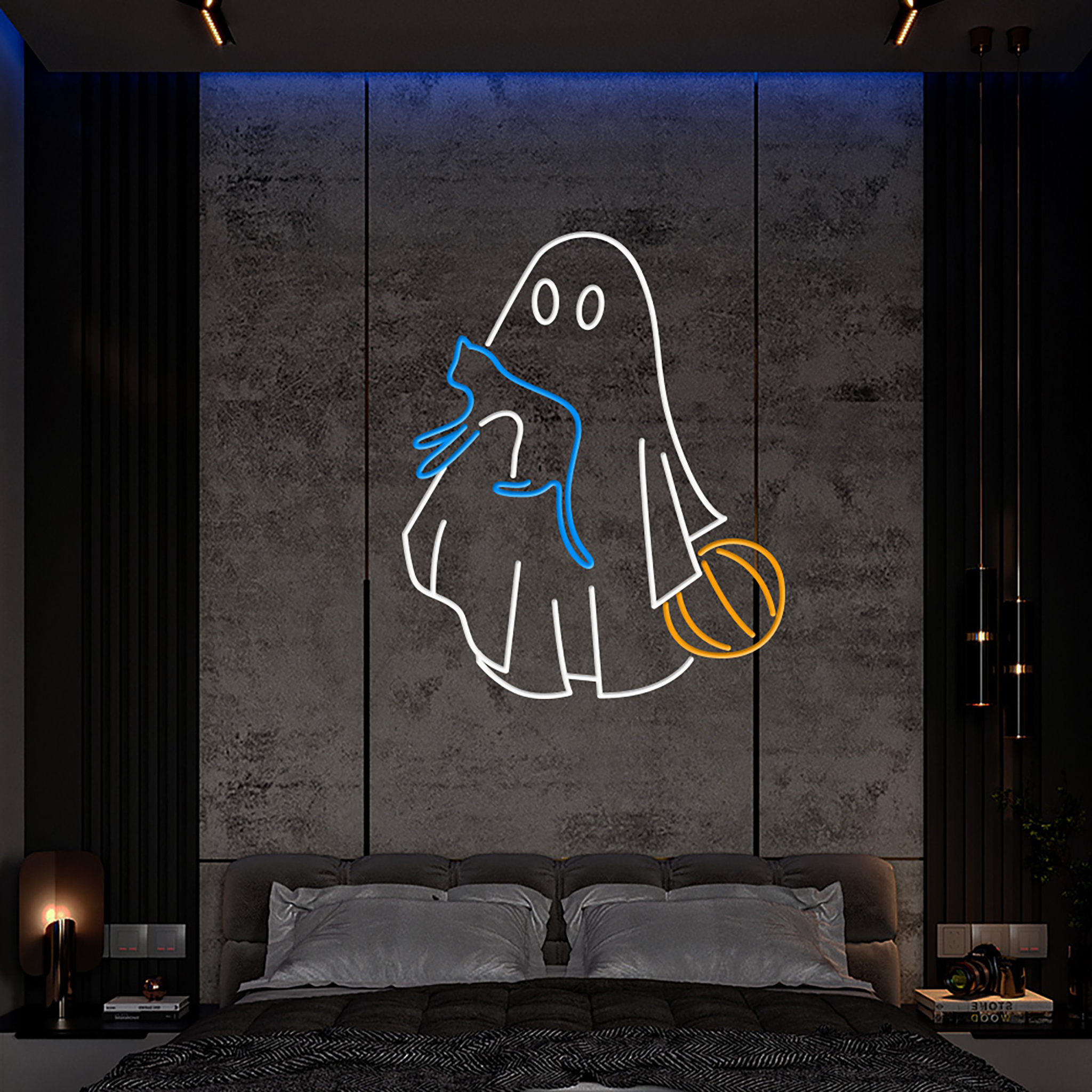 Ghost Mom Neon Sign Halloween Wall Art Decor