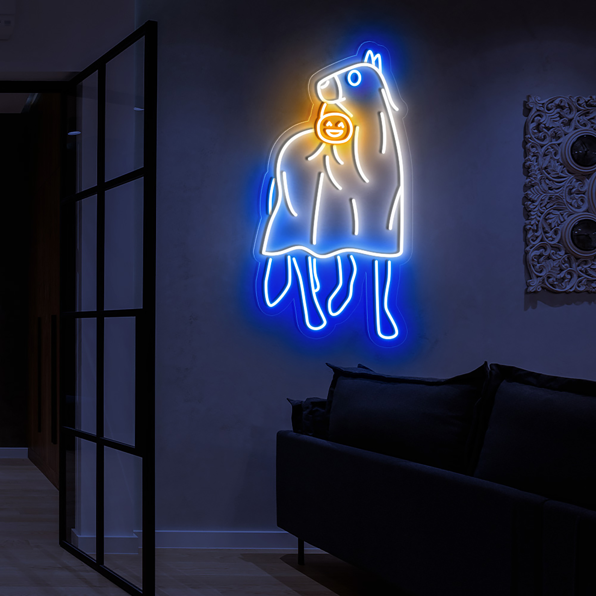 Halloween Horse Ghost Neon Sign Wall Art Decor