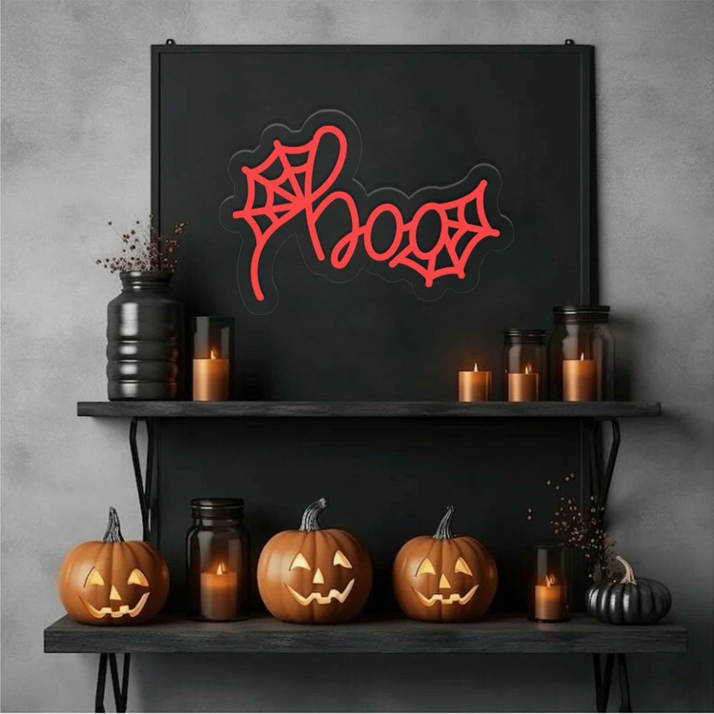 Boo Halloween Neon Sign Wall Art Sign Decor