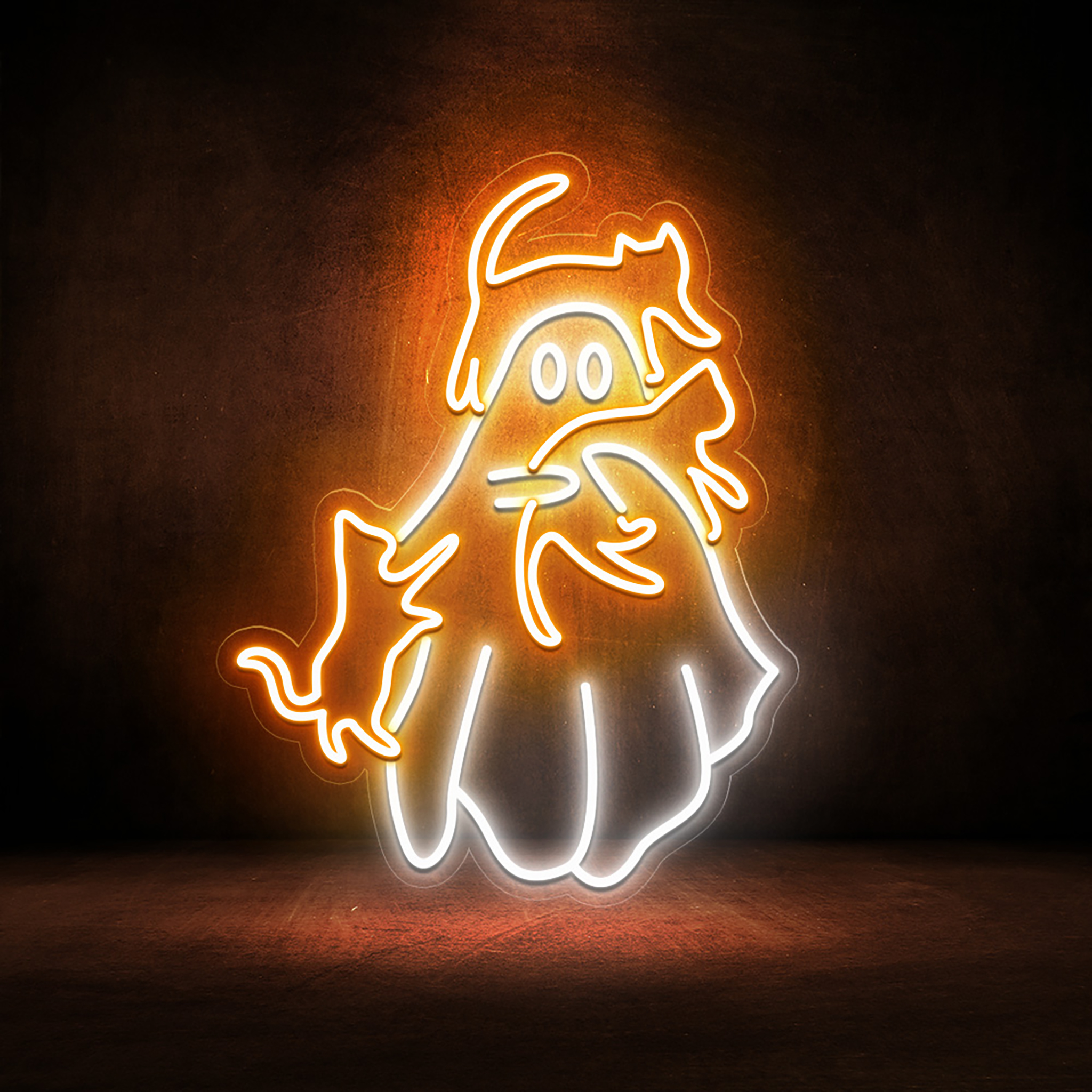 Spooky Cat Mom Neon Sign Hanging Wall Art Decor