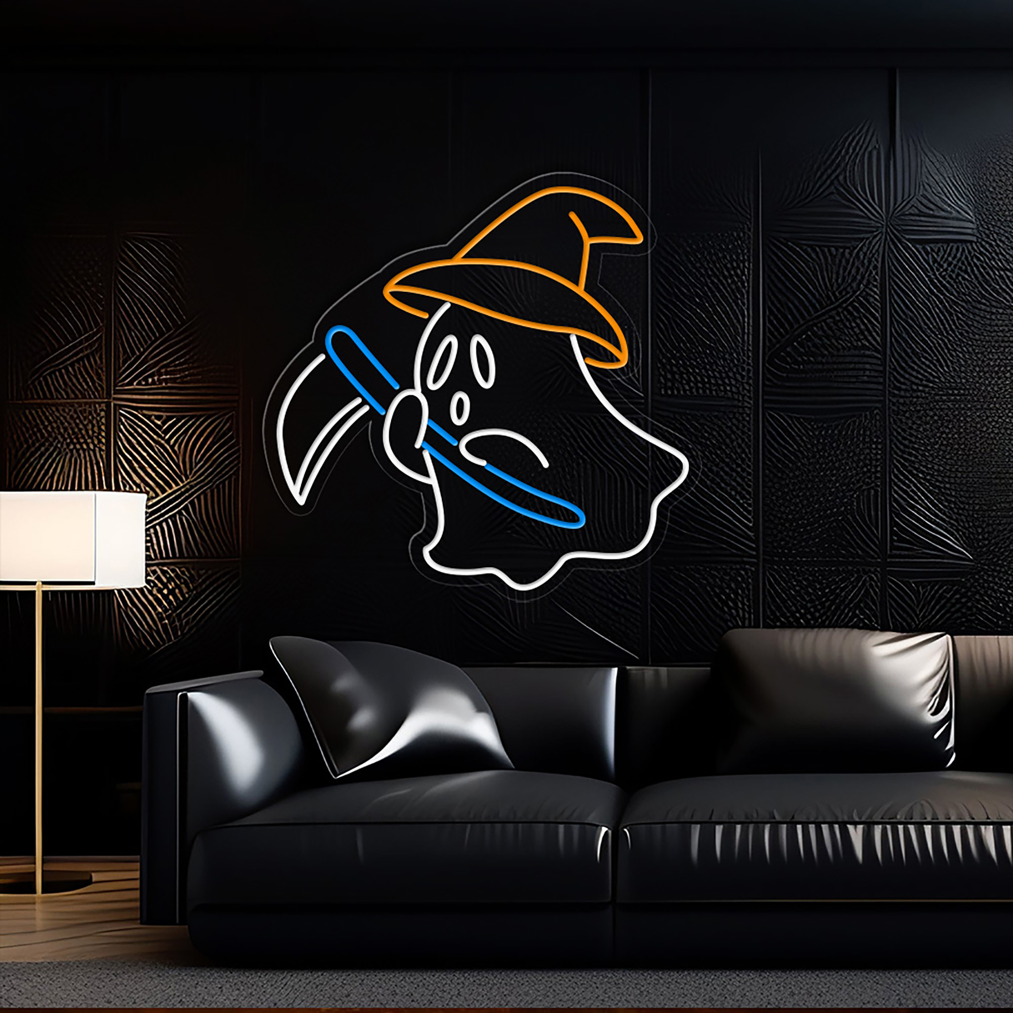 Ghost Boo Neon Sign Halloween Wall Art Decor