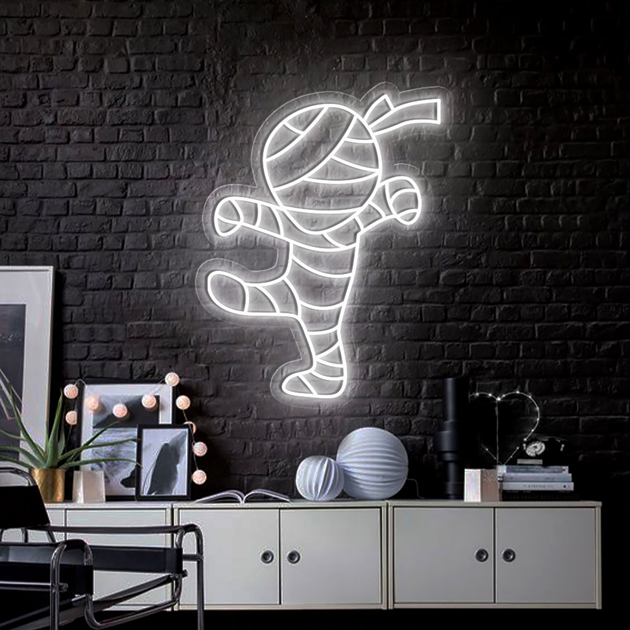 Dancing Mummy Neon Sign Halloween Wall Art Decor