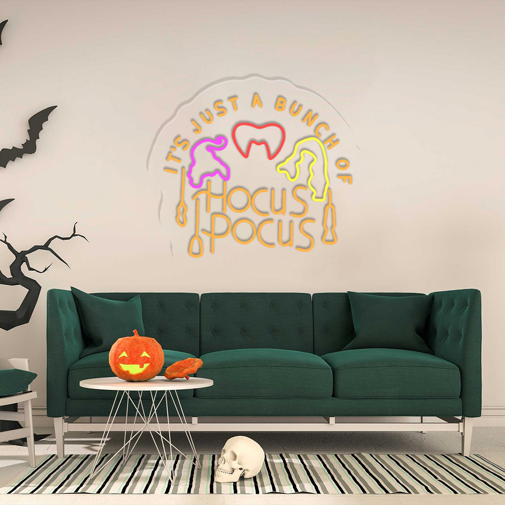 It's Just a Bunch of Hocus Pocus Neon Sign Halloween Decor