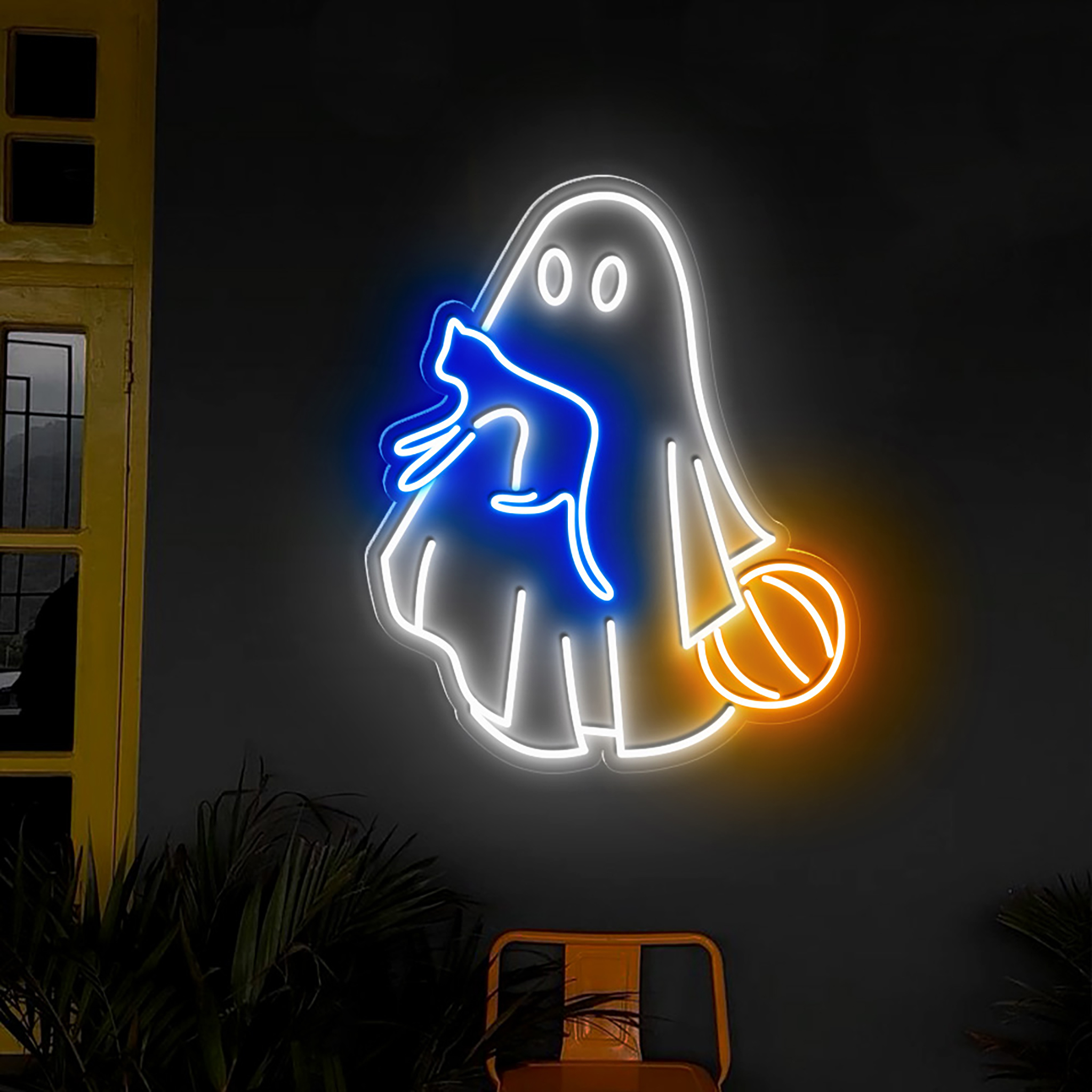 Ghost Mom Neon Sign Halloween Wall Art Decor