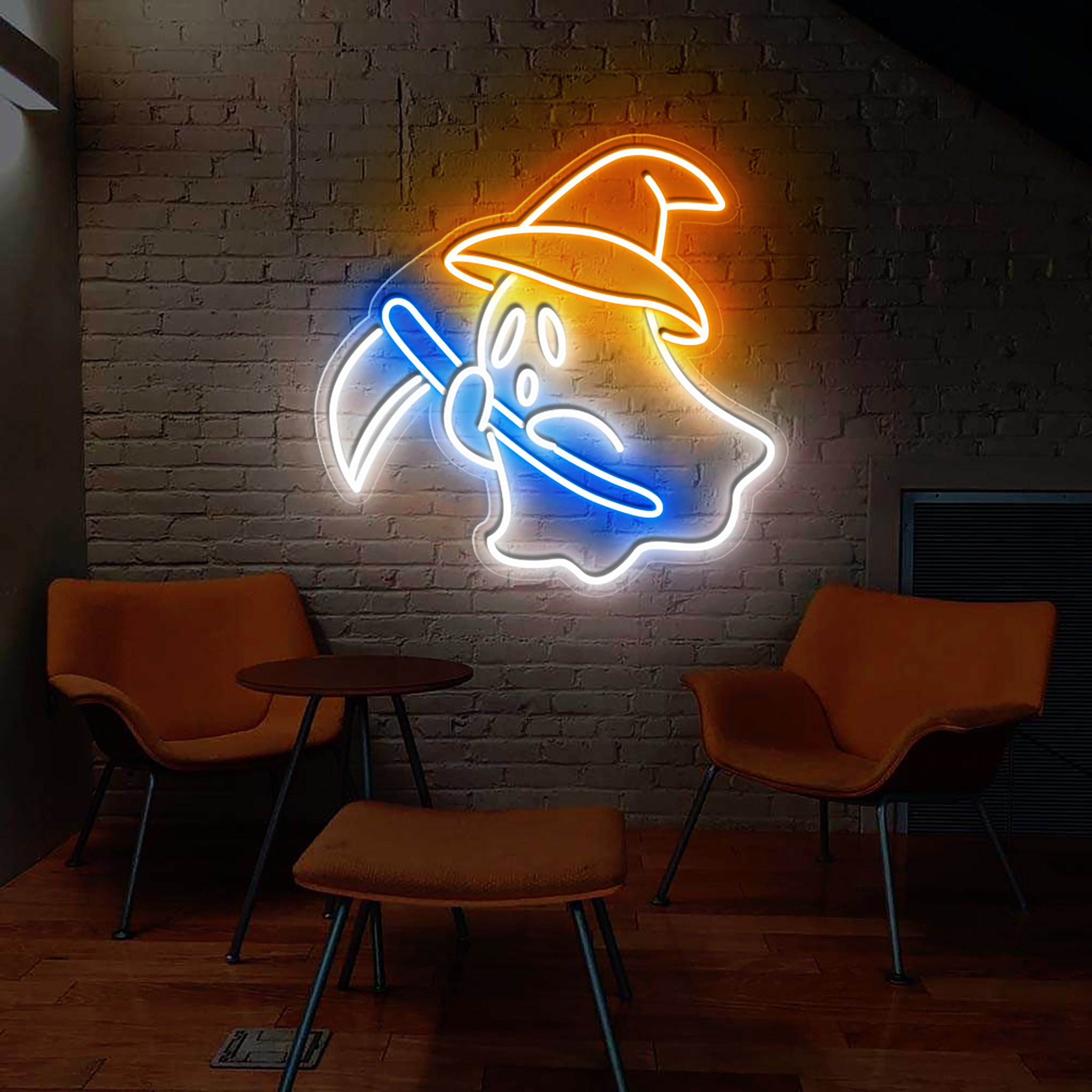 Ghost Boo Neon Sign Halloween Wall Art Decor