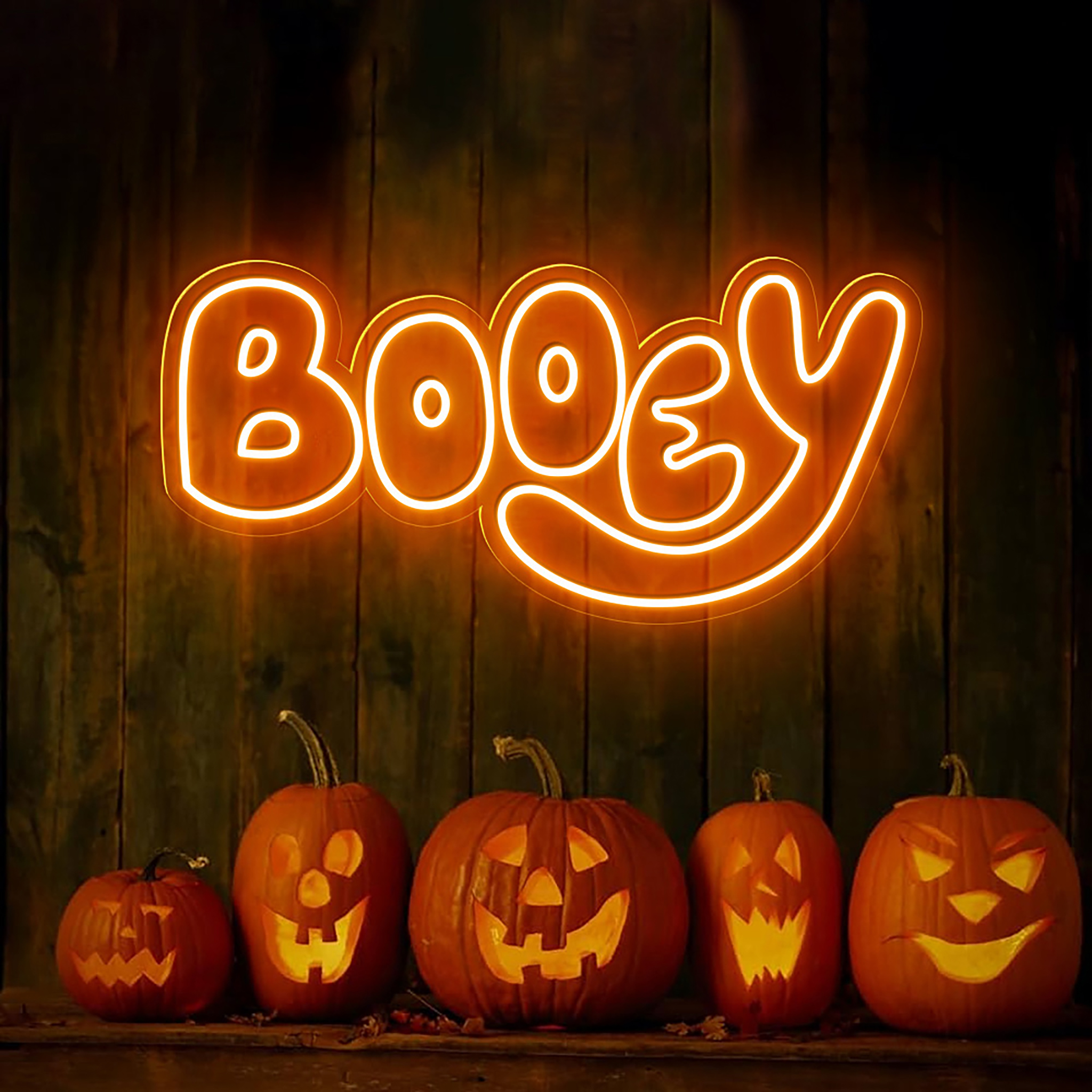 Halloween Booey Neon Sign Wall Art Sign Decor