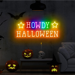 Howdy Halloween Neon Sign Wall Decoration