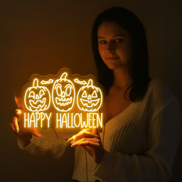 Happy Halloween Neon Sign Wall Art Sign Decor