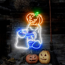 Trick or Treat Spooky Neon Sign Halloween Wall Art Decor