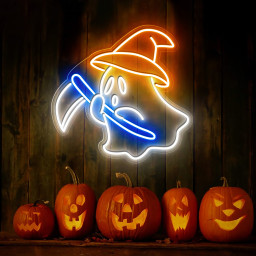 Ghost Boo Neon Sign Halloween Wall Art Decor