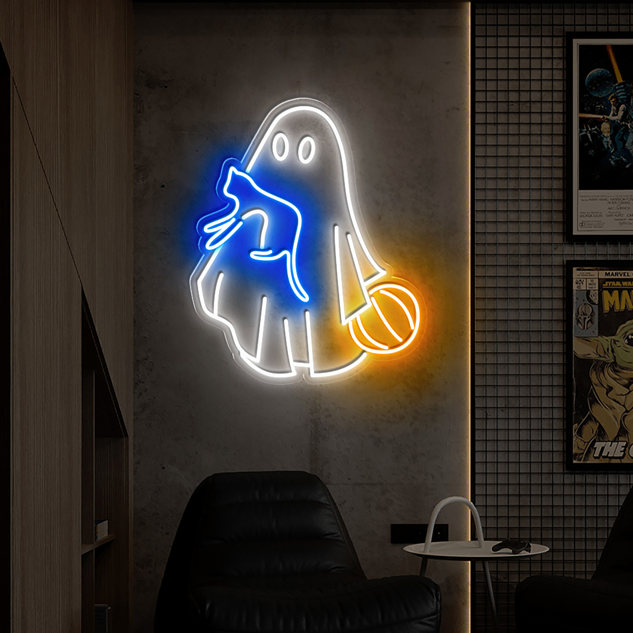 Ghost Mom Neon Sign Halloween Wall Art Decor