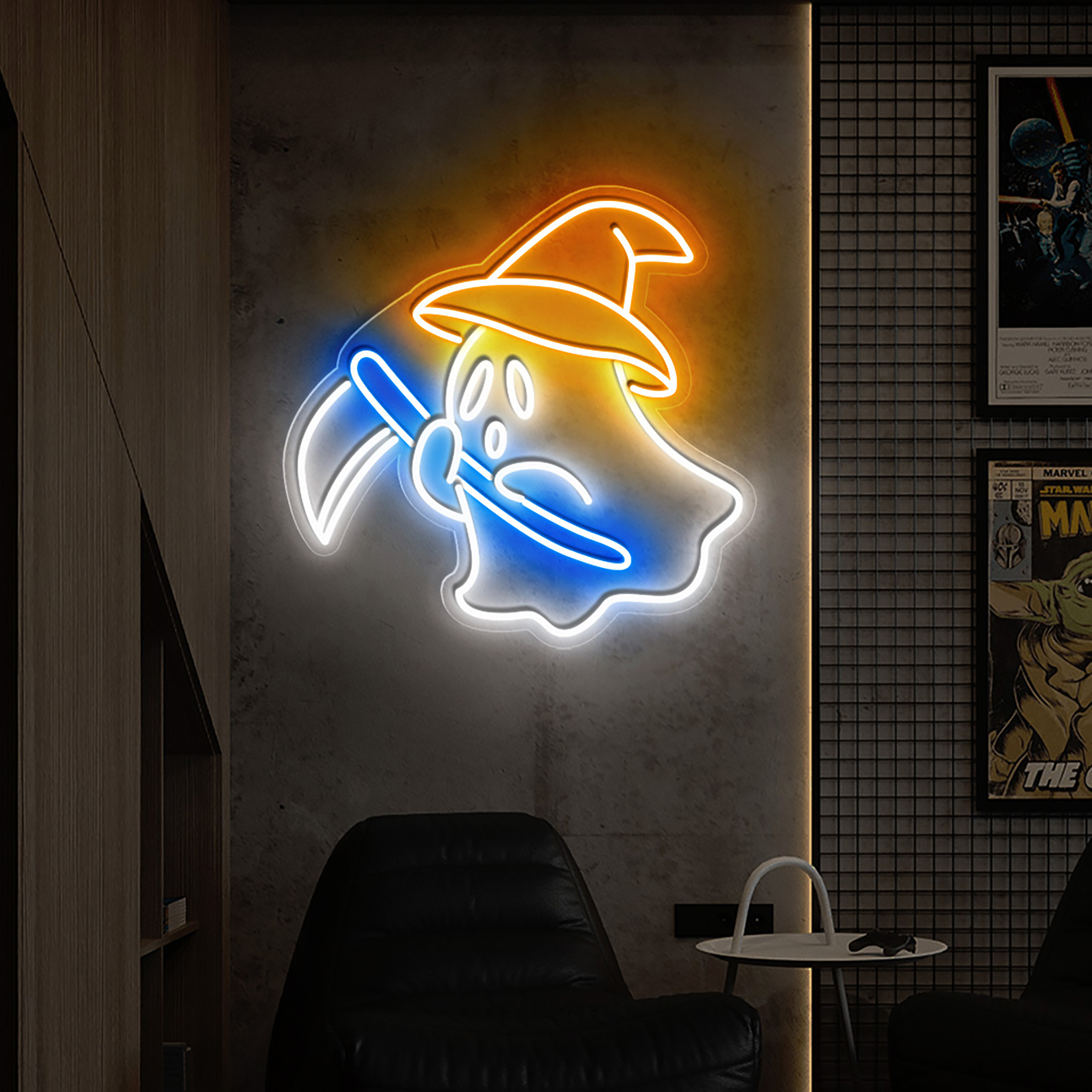 Ghost Boo Neon Sign Halloween Wall Art Decor