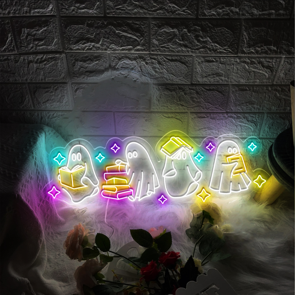 Family Boo Neon Sign Halloween Wall Art Sign Decor