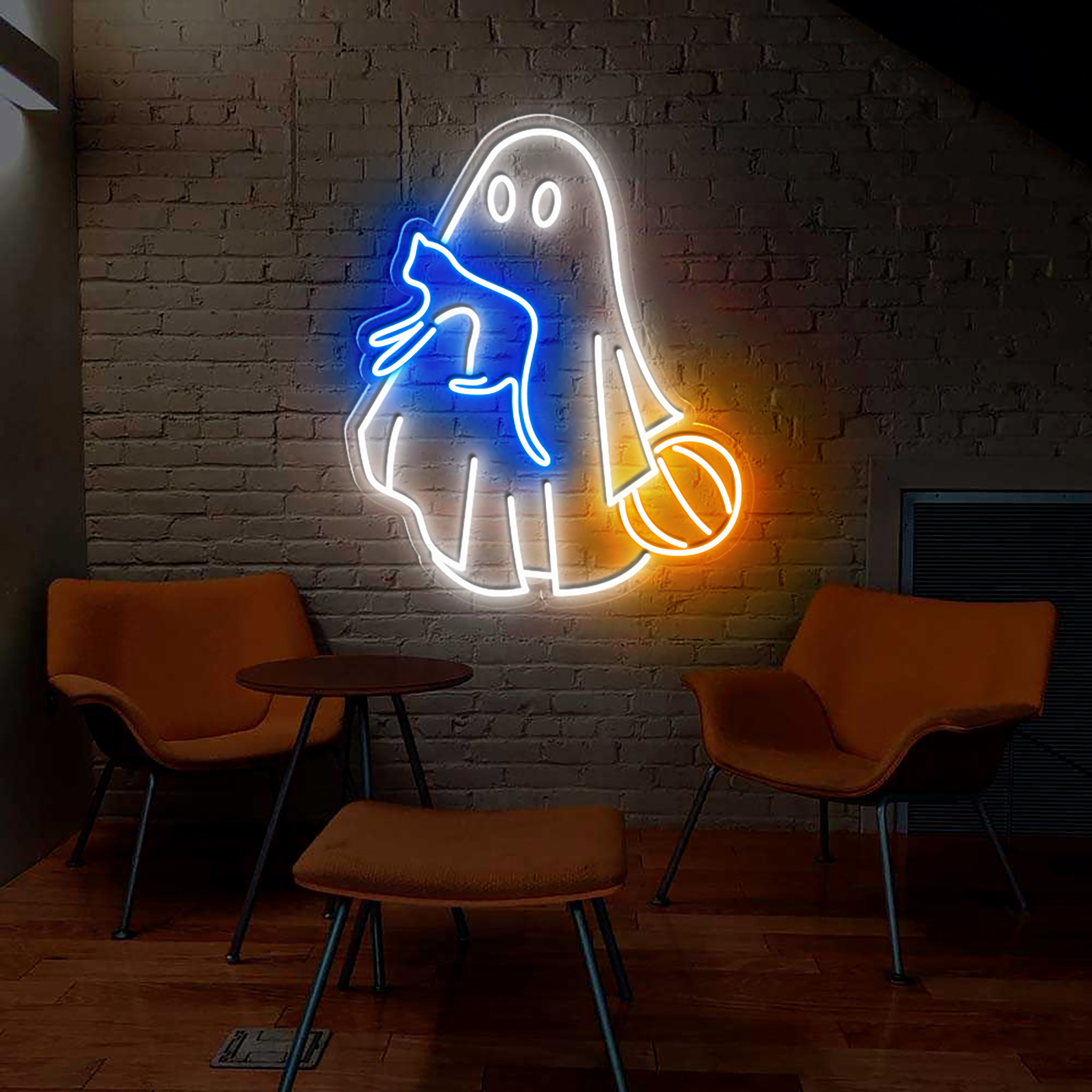 Ghost Mom Neon Sign Halloween Wall Art Decor