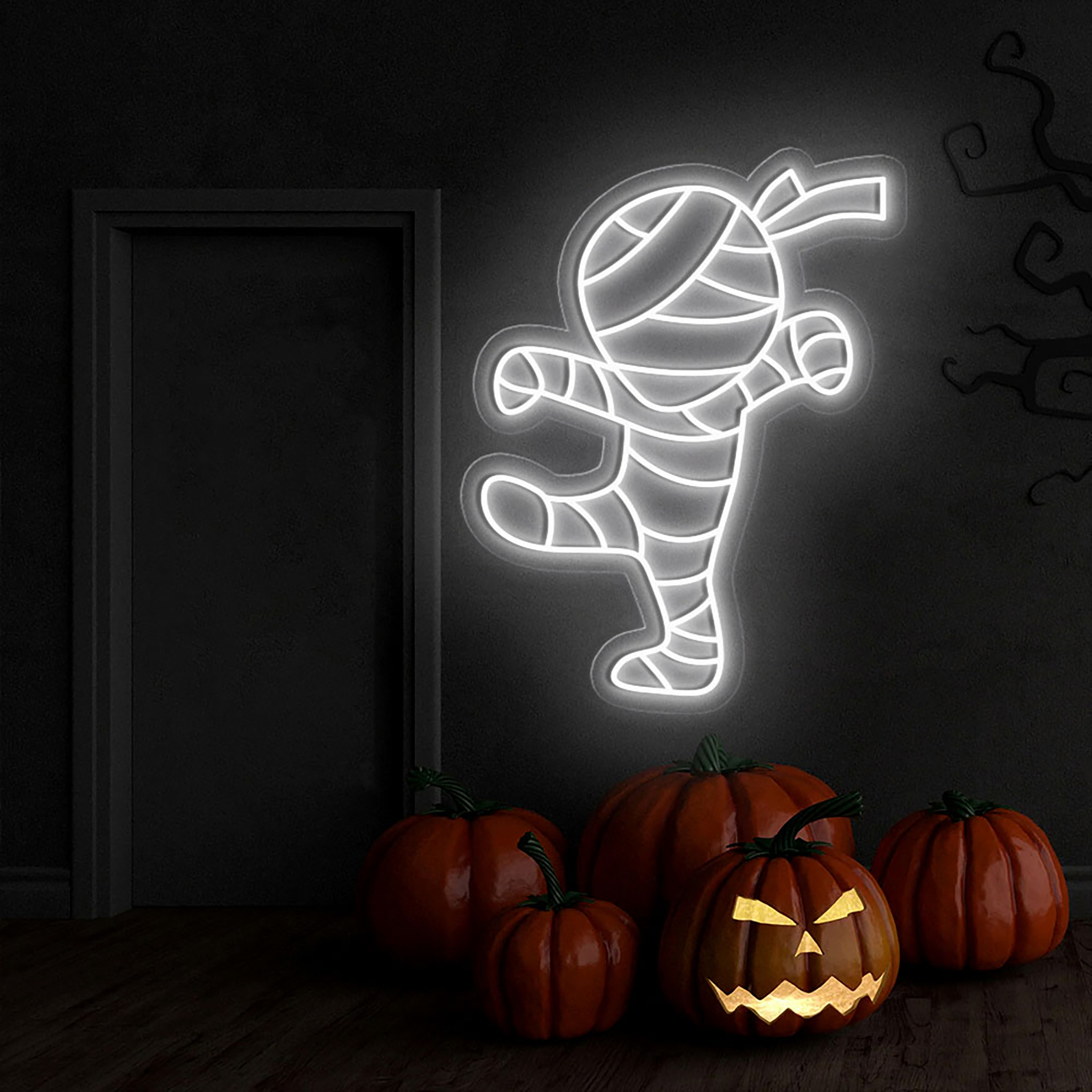Dancing Mummy Neon Sign Halloween Wall Art Decor