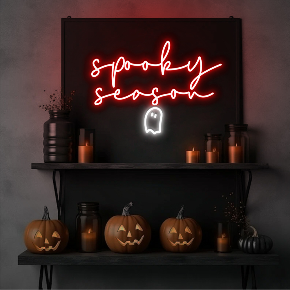 Spooky Season Neon Sign Halloween Wall Art Decor