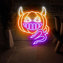 Pumpkin Halloween Neon Sign Halloween Wall Art Decor