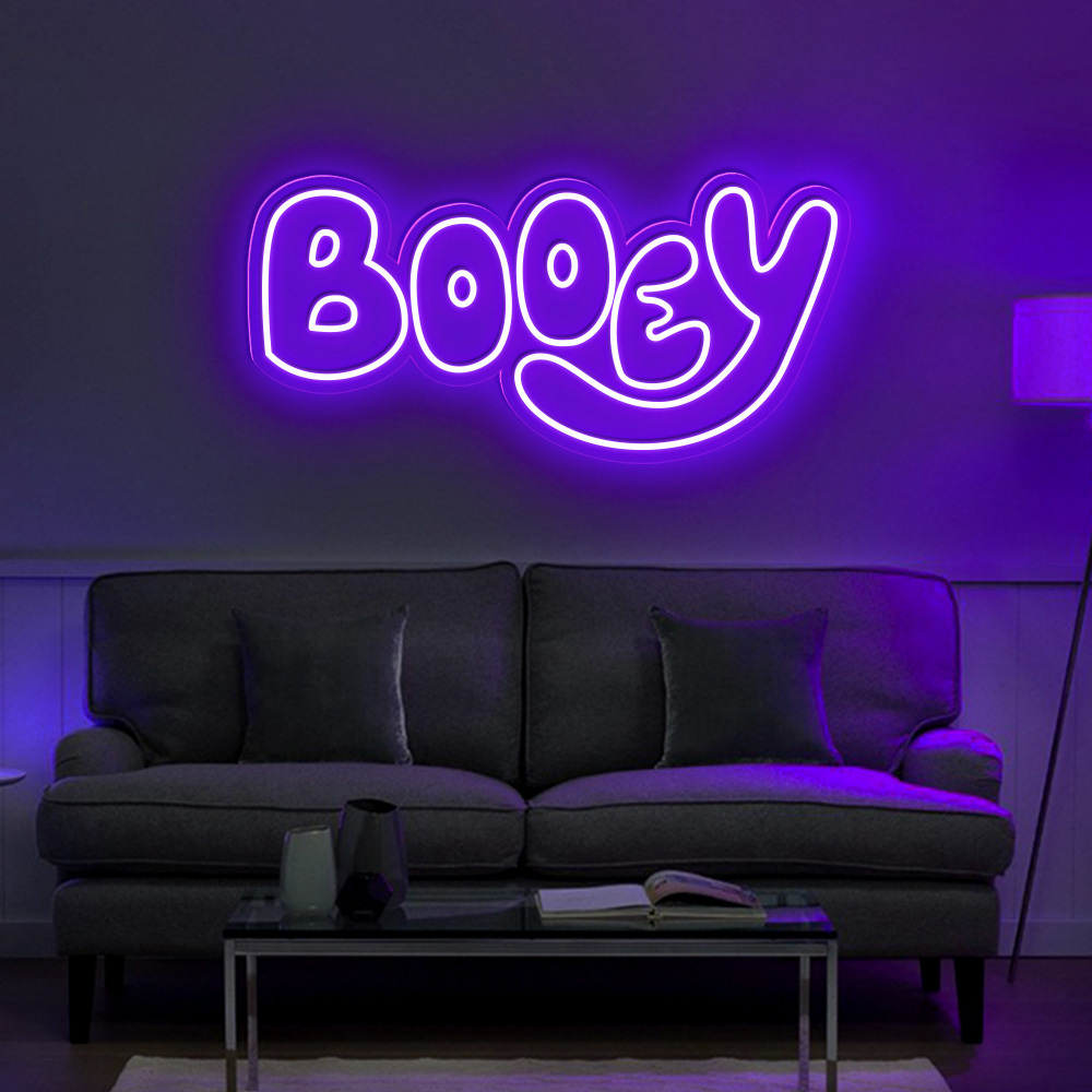 Halloween Booey Neon Sign Wall Art Sign Decor