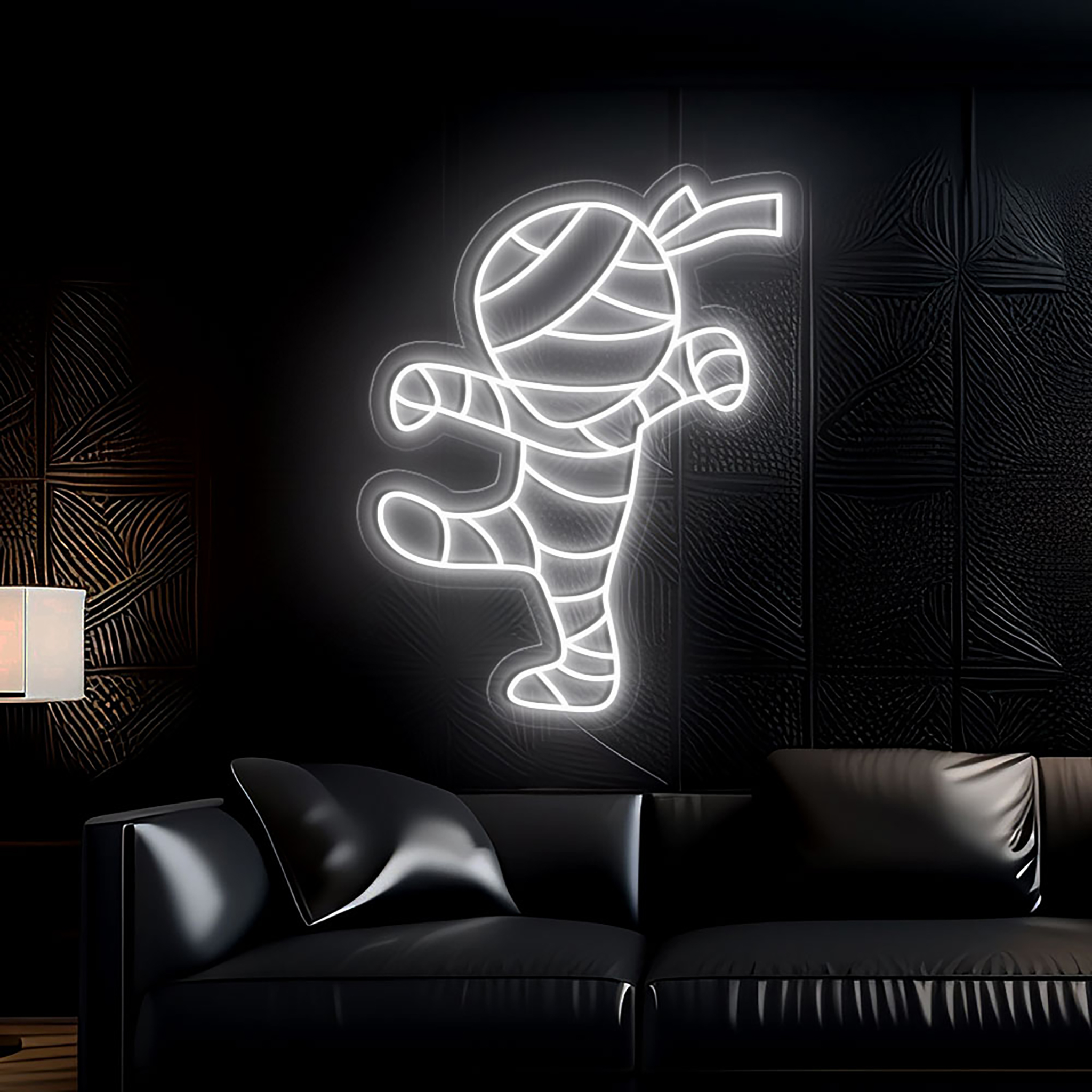 Dancing Mummy Neon Sign Halloween Wall Art Decor