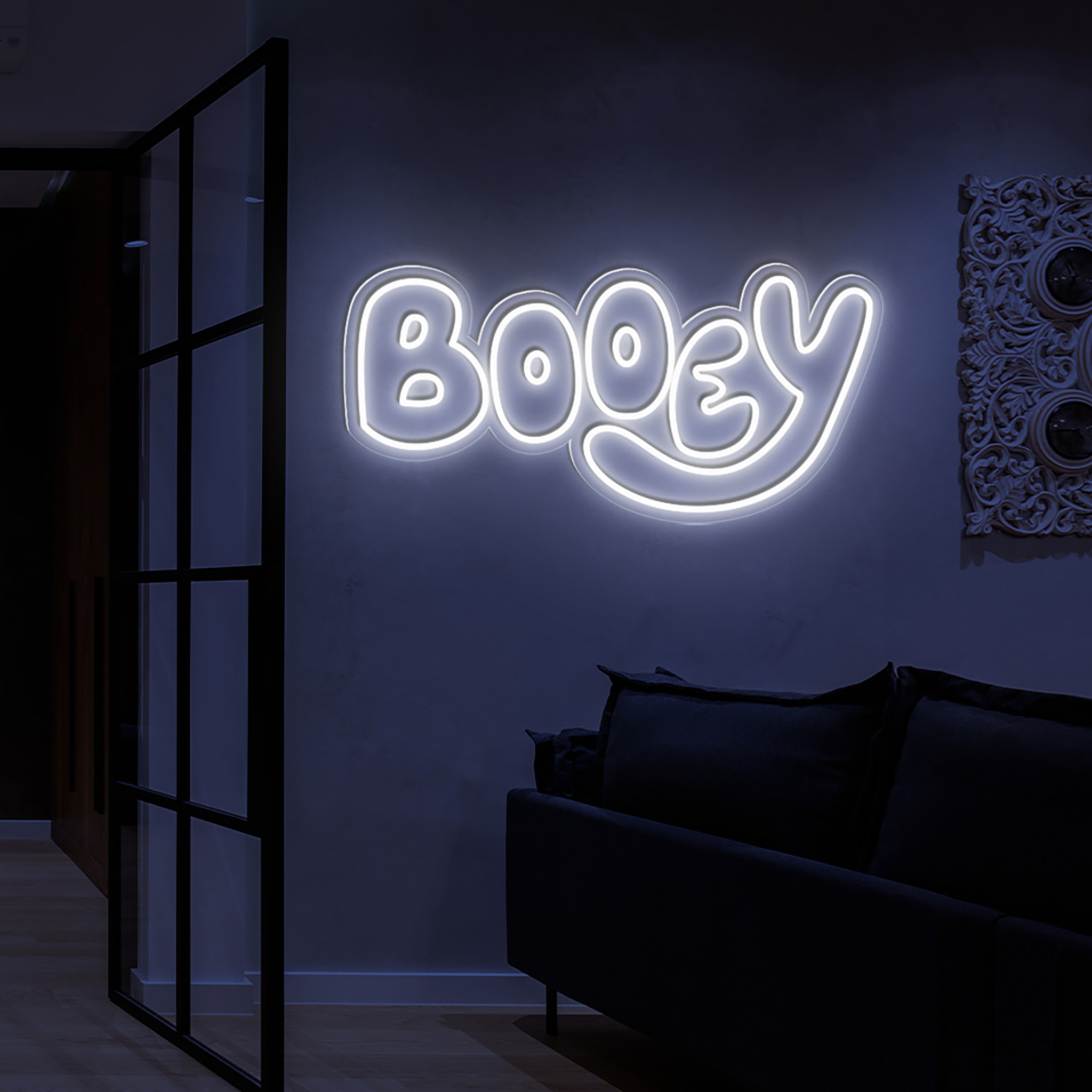 Halloween Booey Neon Sign Wall Art Sign Decor