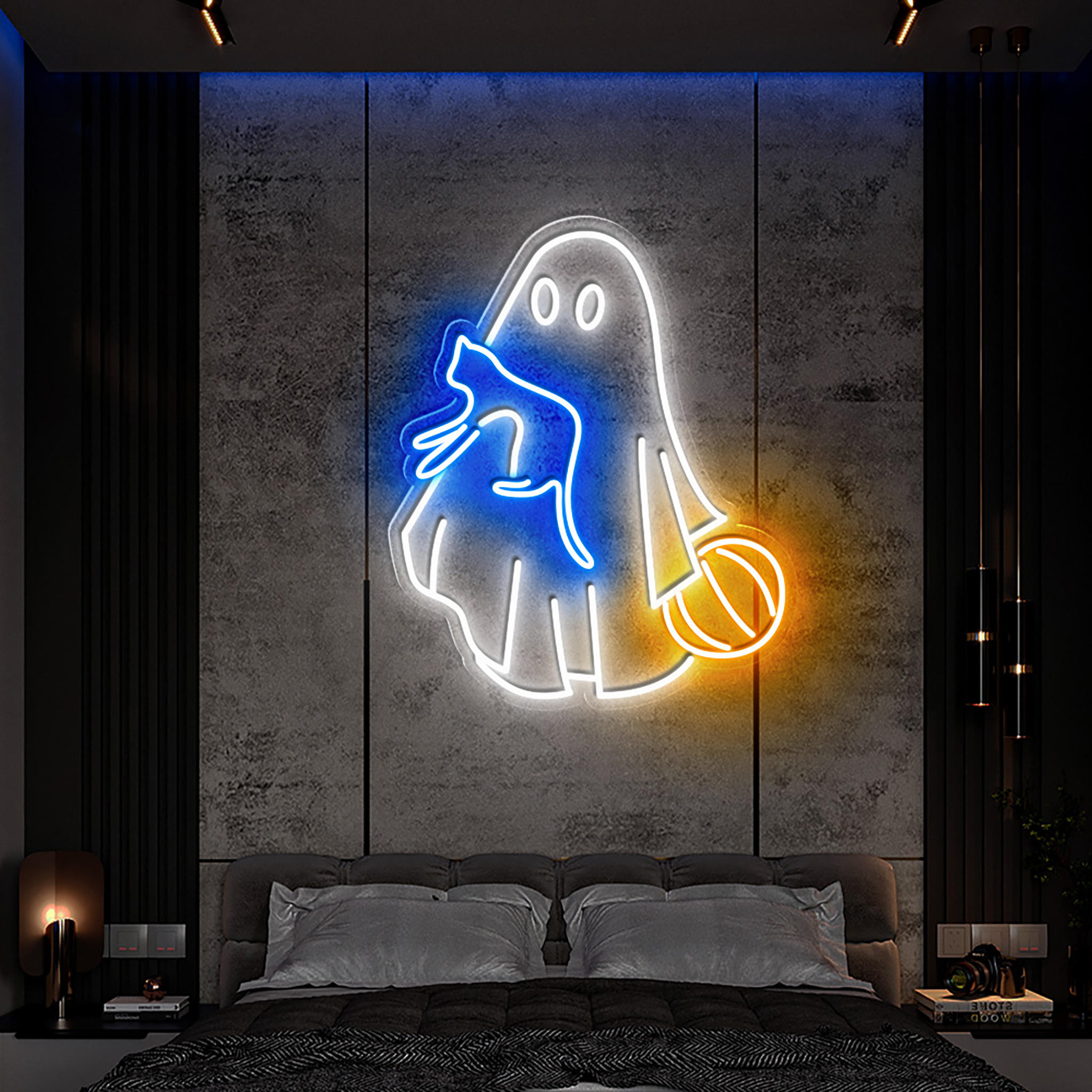 Ghost Mom Neon Sign Halloween Wall Art Decor