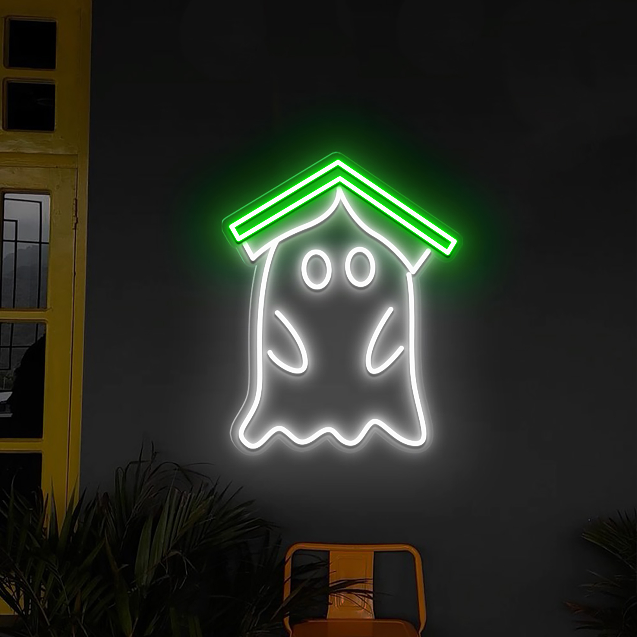 Ghost Book Neon Sign Halloween Wall Art Decor