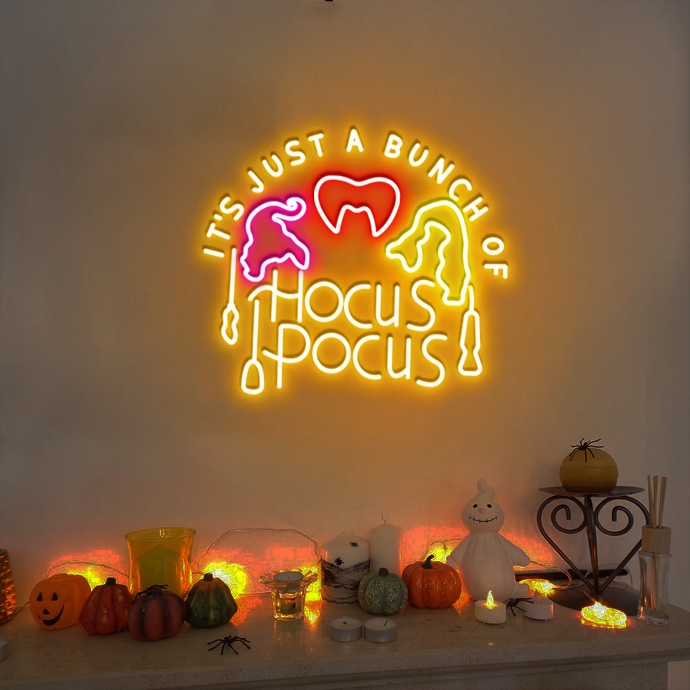 It's Just a Bunch of Hocus Pocus Neon Sign Halloween Decor