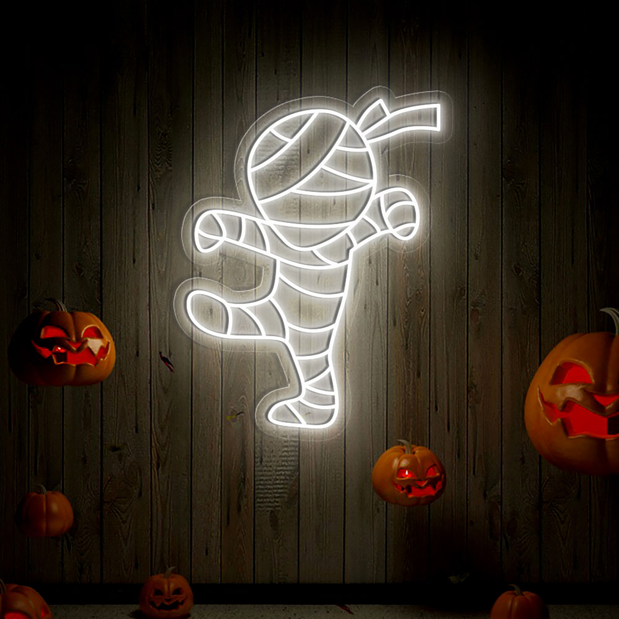 Dancing Mummy Neon Sign Halloween Wall Art Decor