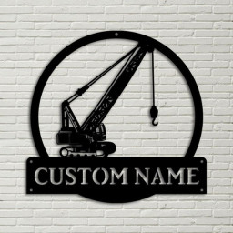 Personalized Crane Operators Monogram Metal Sign, Custom Crane Operators Metal Sign, Birthday Gift, Crane Operator Gifts