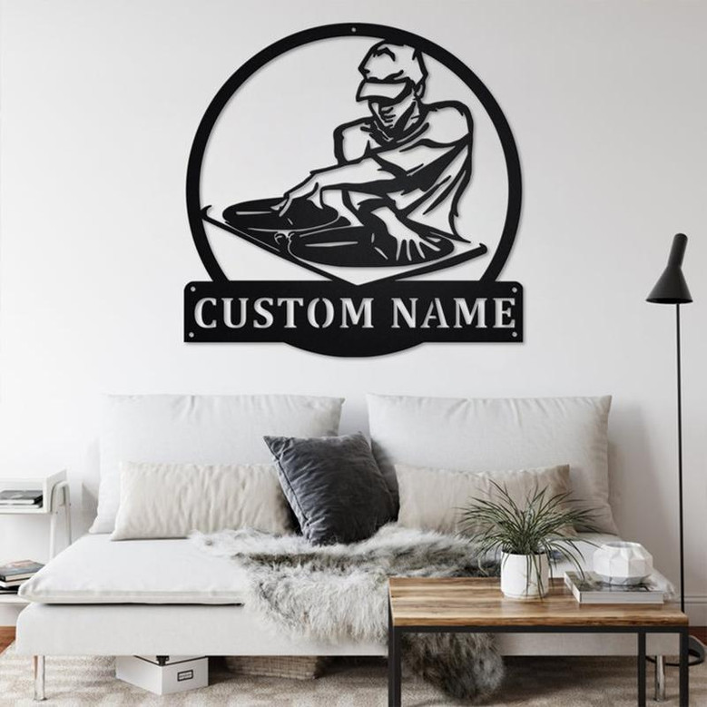 Custom Disc Jockey Metal Wall Art, Personalized Disc Jockey Name Sign Decoration For Room, Disc Jockey Home Decor, Custom Disc Jockey