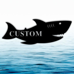 Personalized Metal Sign,Shark, fisherman gift, Housewarming Gift,deep sea fishing, Custom Metal Sign,Outdoor Metal Sign, fishing camp,beach