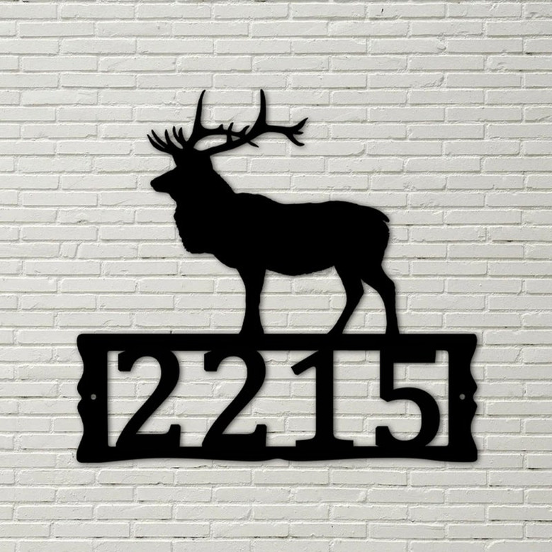 Elk Metal Address Plaque for House, Address Number, Metal Address Sign, House Numbers, Front Porch Address, house number plaque